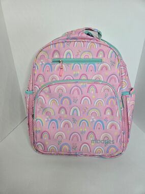 Pink rainbow backpack for girls